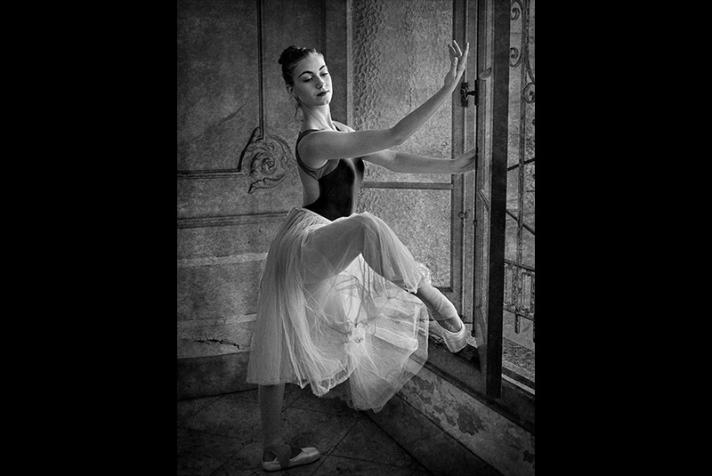 Jim Millar Runner Up Mono Print Ballerina at window Havana